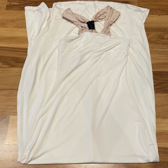 Bebe Dress Cream Toga Long XS - Picture 4 of 8